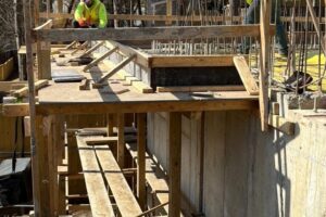 2023 2 21 Construction Close-Up of rebar installation in foundation